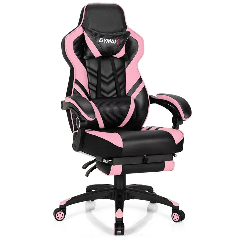 Ergonomic Gaming Chair Recliner with Footrest. Linkage Armrests & Lumbar Support. Big Wide High Back Swivel Video Gaming Office Computer Chair