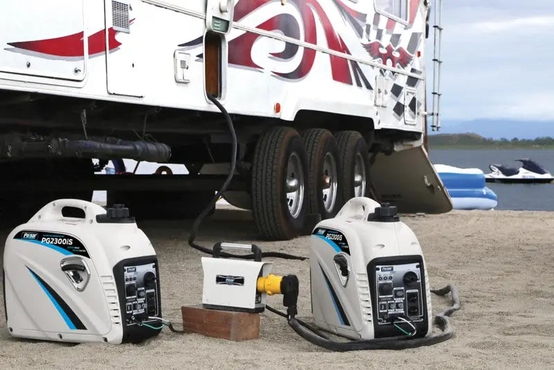2.300-Watt/1.800-Watt Gasoline Powered Recoil Start Inverter Generator with CARB Compliant 80CC Ducar Engine