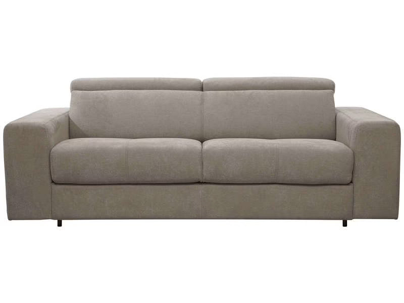 Canape droit convertible MODENA 3 pl Tissu taupe
