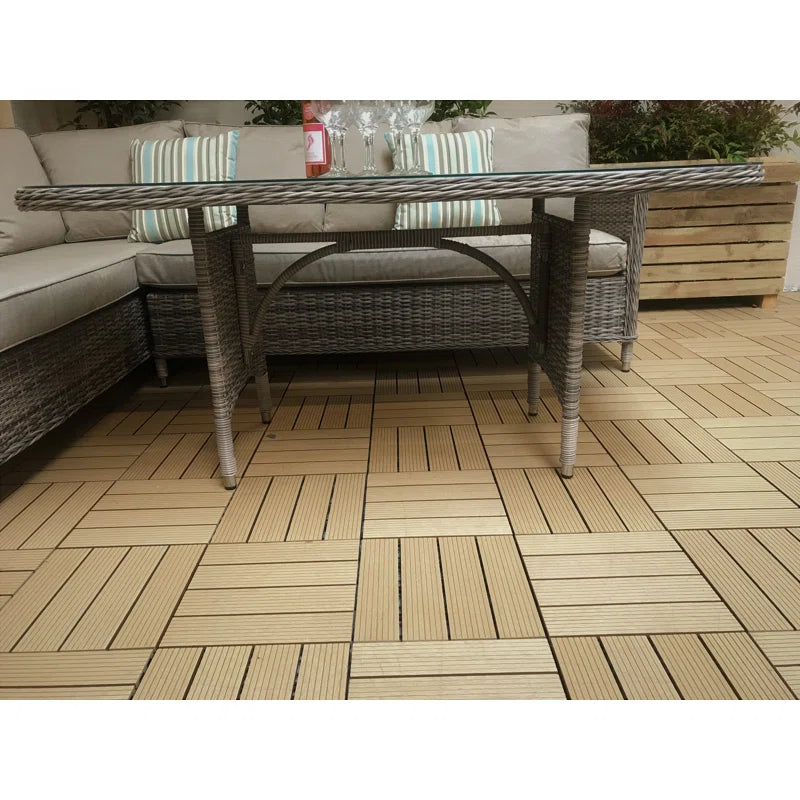 Auberta Wicker 9 - Person Garden Lounge Set