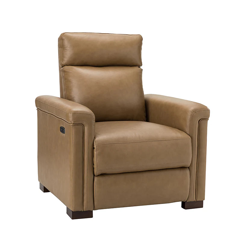 Lea 36.02 Wide Genuine Leather Power Recliner
