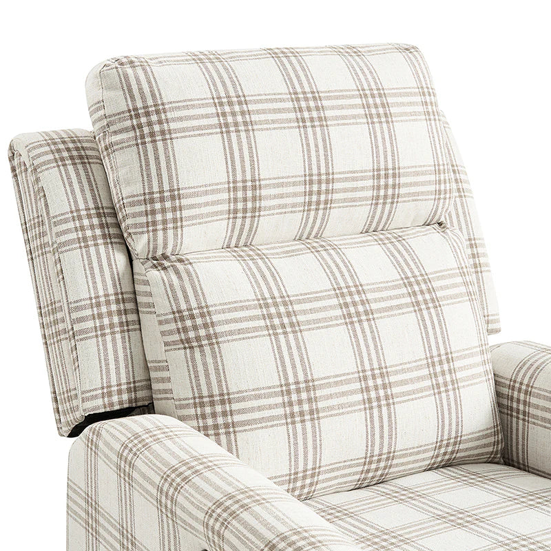 Alois Large Floral Swivel And Rocker Power Recliner With Adjustable Headrest