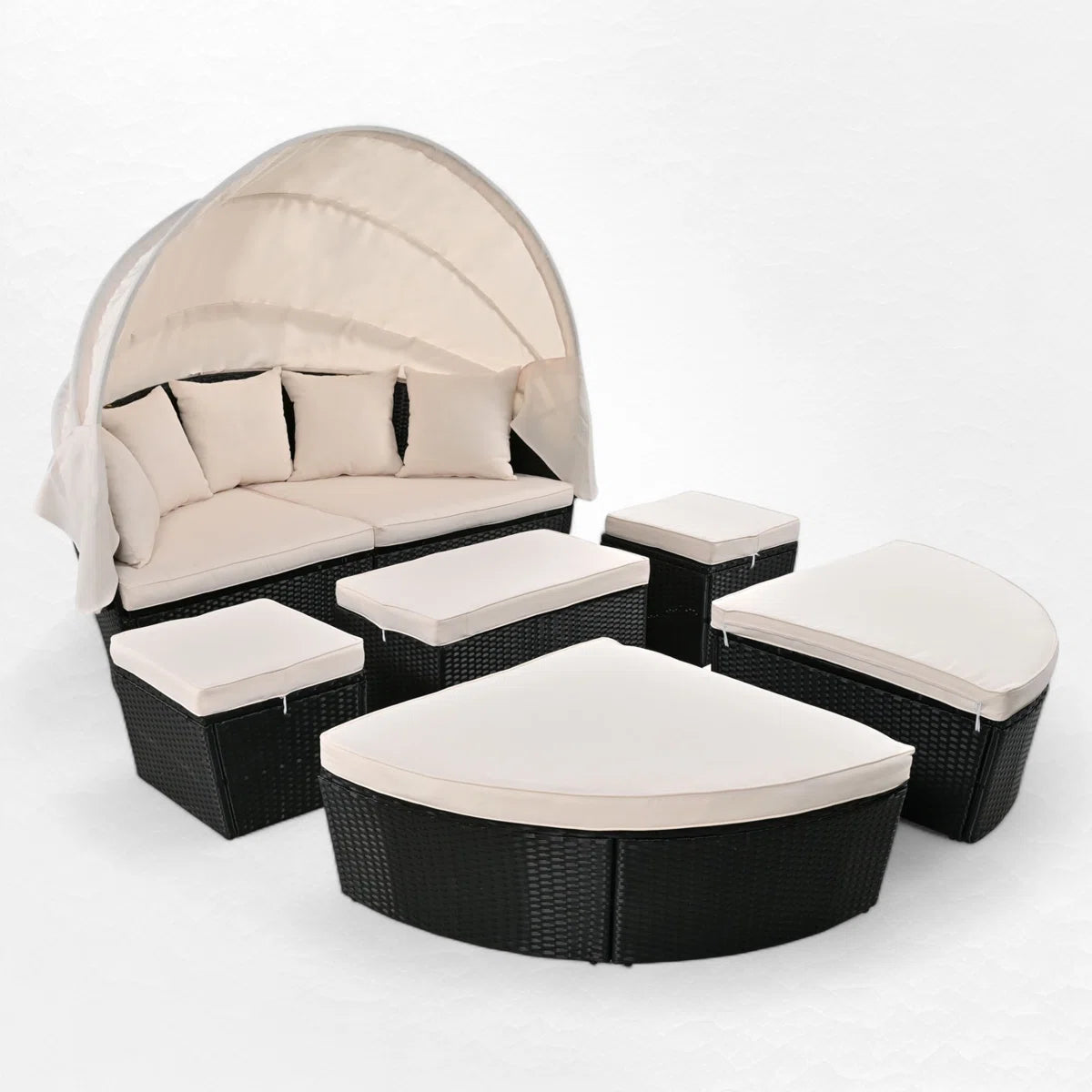 Joscelin 66.1'' Polyethylene (PE) Wicker Outdoor Patio Daybed