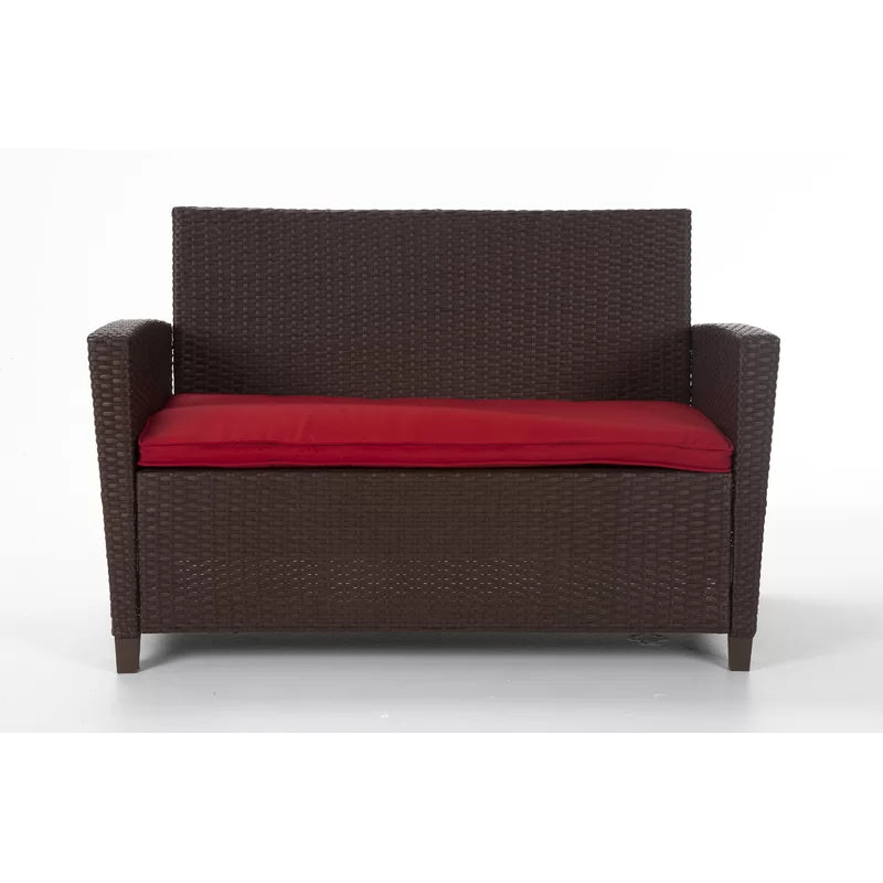 Wicker 4 - Person Garden Lounge Set with Cushions