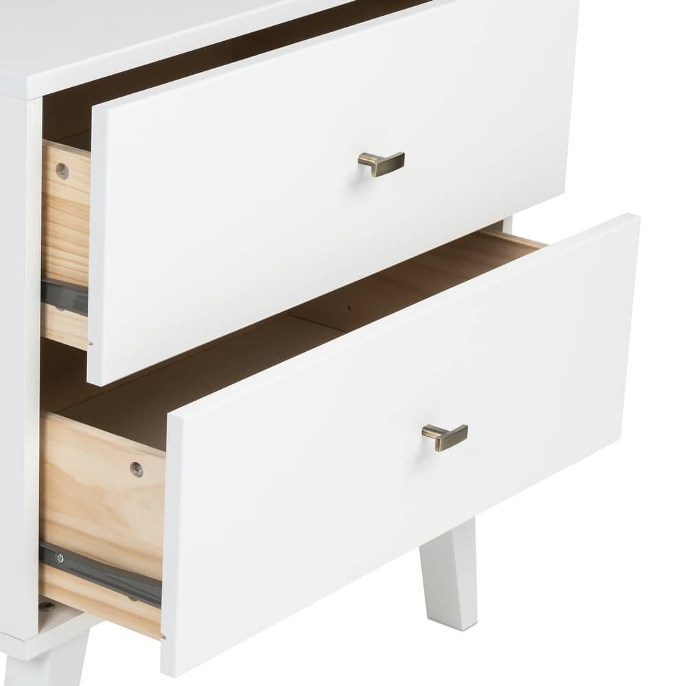 Prepac Milo Mid-Century Modern 4 Drawer Chest of Drawers. Contemporary Bedroom Furniture. Small Dresser for Bedroom