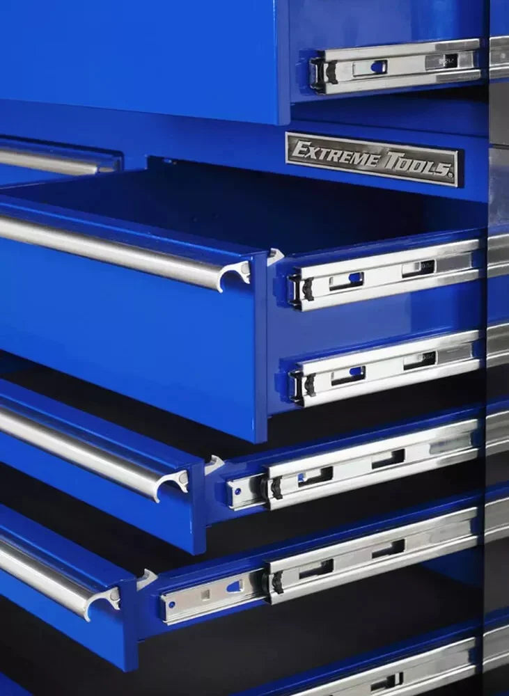 EXTREME TOOLS RX SERIES 55 12-DRAWER ROLLER WITH HUTCH AND SIDE BOXES