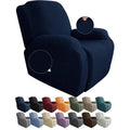 JIVINER Newest Design 4-Piece Recliner Chair Covers Stretch Jacquard Covers for Recliner Chair Recliner Slipcovers for Living Room Soft Recliner