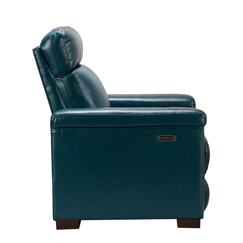 Lea 36.02 Wide Genuine Leather Power Recliner
