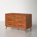 7 Drawer Williams 56'' W Solid Wood Dresser