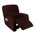 Golden Linens One Piece Recliner Chair Velvet Fabric Stretch 4 Way Furniture Slipcovers with Remote Pocket. Furniture Protector. Fit Most Recliner