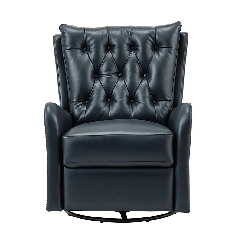 Francisco Genuine Leather Manual Swivel Recliner