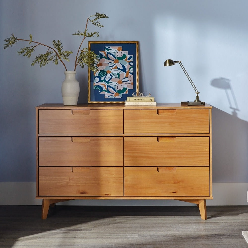Middlebrook Gammelstaden Mid-Century Solid Wood 6-Drawer Dresser