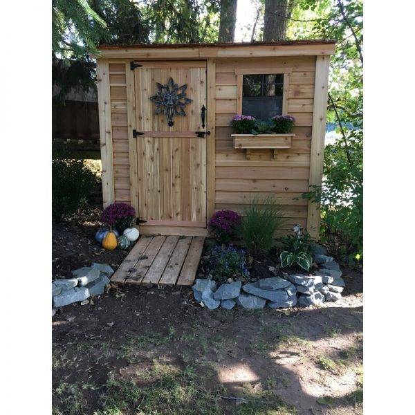 8.5 ft. W x 4.5 ft. D Solid Wood Lean-To Storage Shed