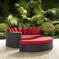 Zehra 79 Wide Outdoor Wicker Patio Daybed with Cushions