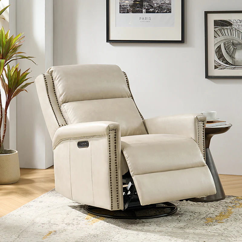 Anton Traditional Design Swivel and Rocker Power Recliner