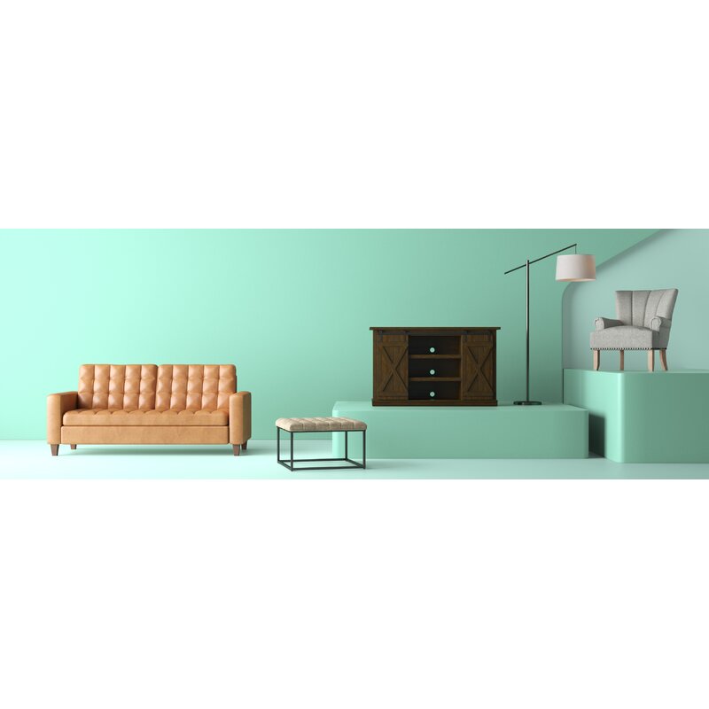 Milton 76 Vegan Leather Square Arm Sofa