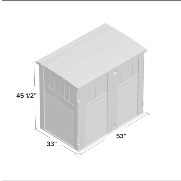 Outdoor 4 ft. 5 in. W x 2 ft. 9 in. D Horizontal Storage Shed