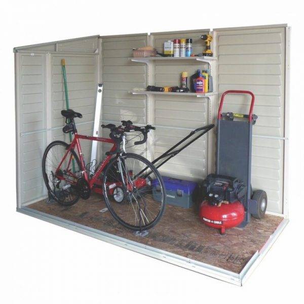 4 ft. W x 8 ft. D Plastic Lean-To Storage Shed