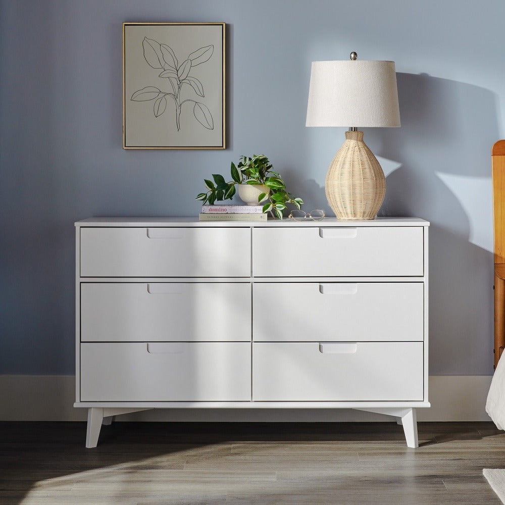 Middlebrook Gammelstaden Mid-Century Solid Wood 6-Drawer Dresser