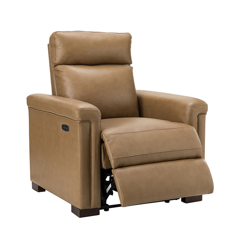 Lea 36.02 Wide Genuine Leather Power Recliner