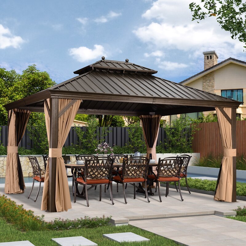12 Ft. W x 14 Ft. D Metal Gazebo