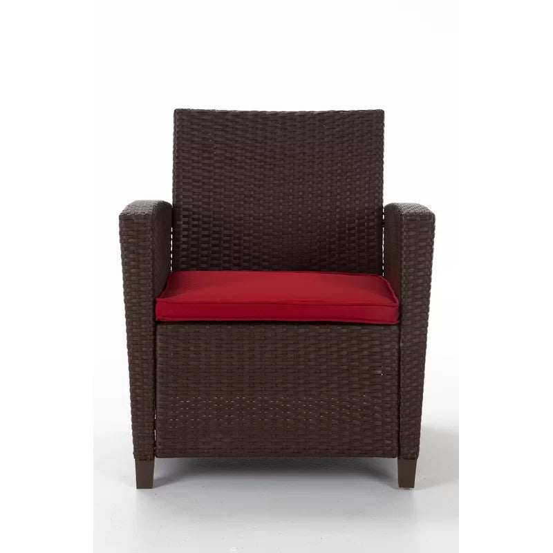 Wicker 4 - Person Garden Lounge Set with Cushions