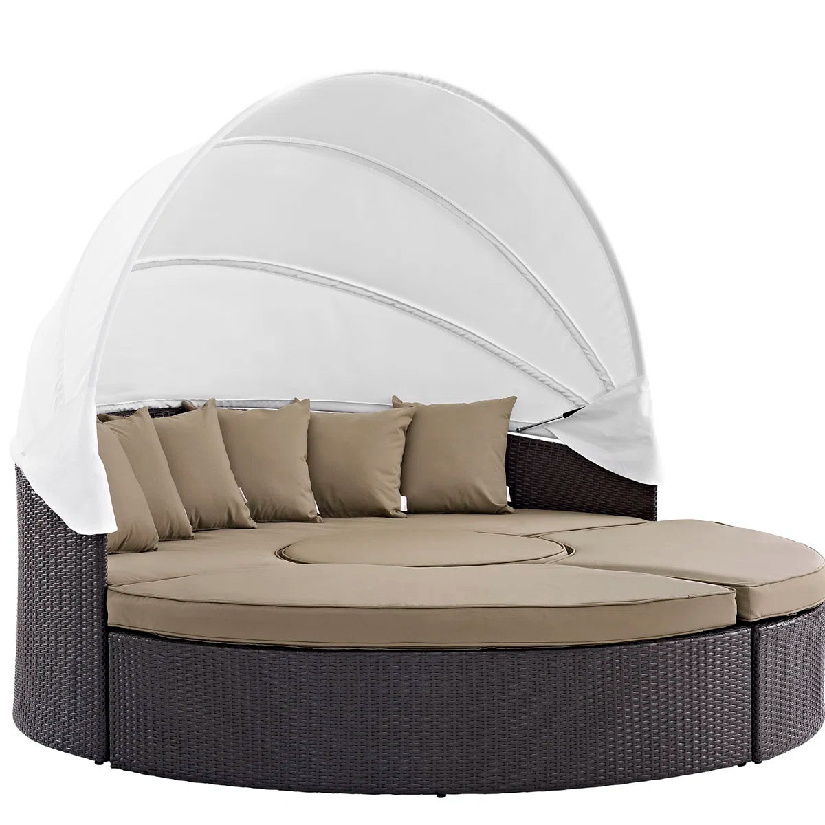 Quest Wicker Rattan Outdoor Patio Canopy Sectional Daybed