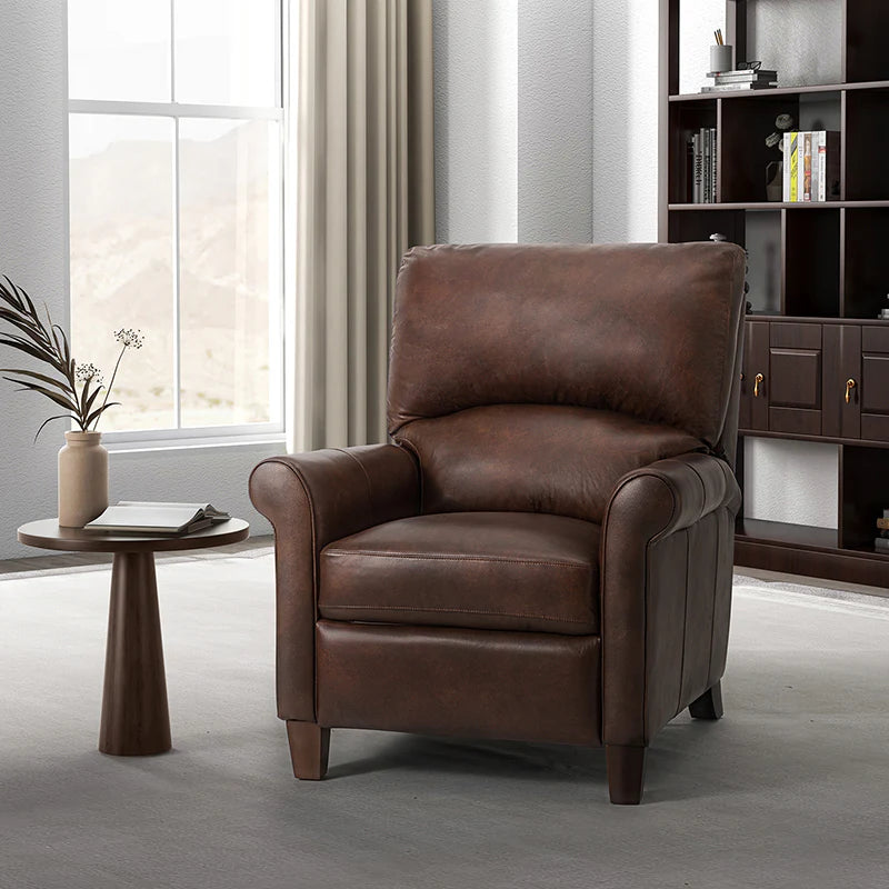 Eliana 33.07 Wide Genuine Leather Manual Recliner