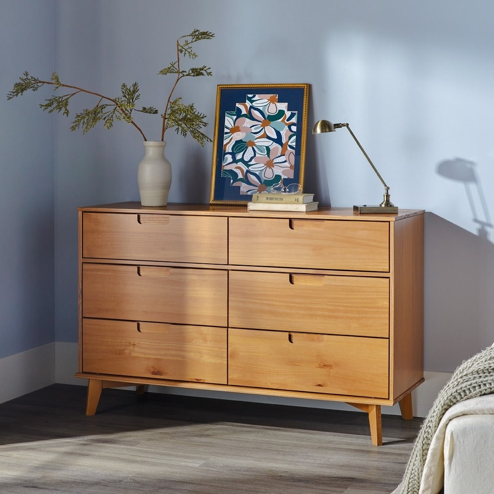 Middlebrook Gammelstaden Mid-Century Solid Wood 6-Drawer Dresser