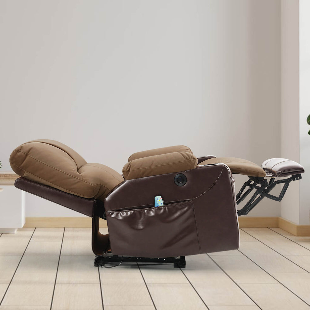 Power Recliner Chair with Heat and Massage. Wall Hugger