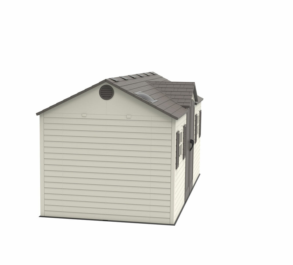Dual Entry 15 ft. W x 8 ft. D Plastic Storage Shed