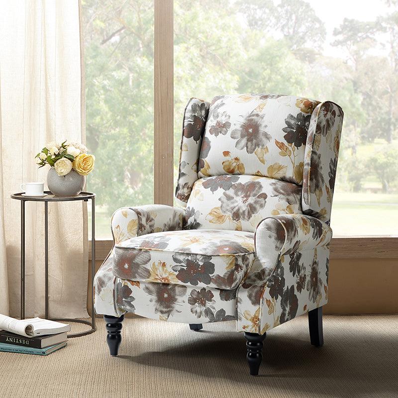 Erdeni Upholstered Manual Wingback Recliner Chair