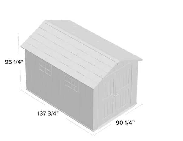 Oakland 7 ft. W x 11 ft. D Plastic Storage Shed