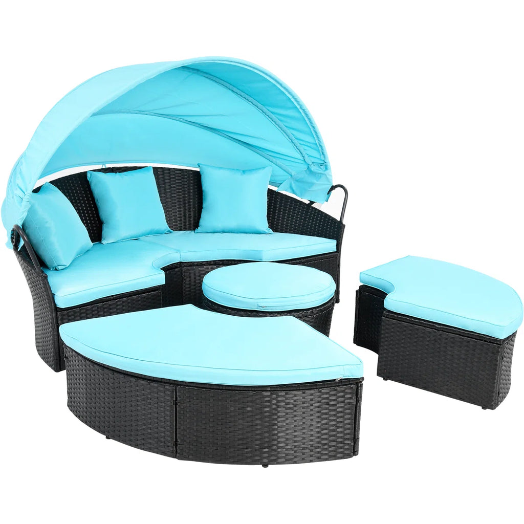 Antashia 70'' Wide Outdoor Patio Daybed with Cushions