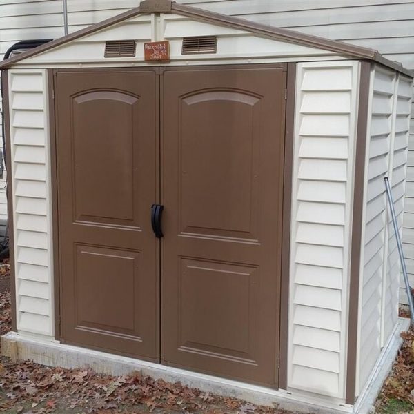 8 ft. W x 5.5 ft. D Plastic Storage Shed