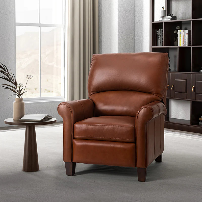 Eliana 33.07 Wide Genuine Leather Manual Recliner