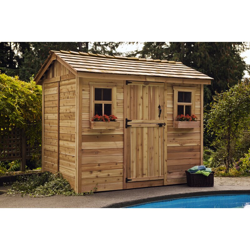 9 ft. W x 6 ft. D Solid Wood Storage Shed