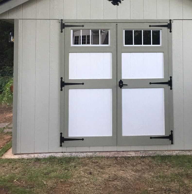 10' wide x 12' deep lumber storage shed