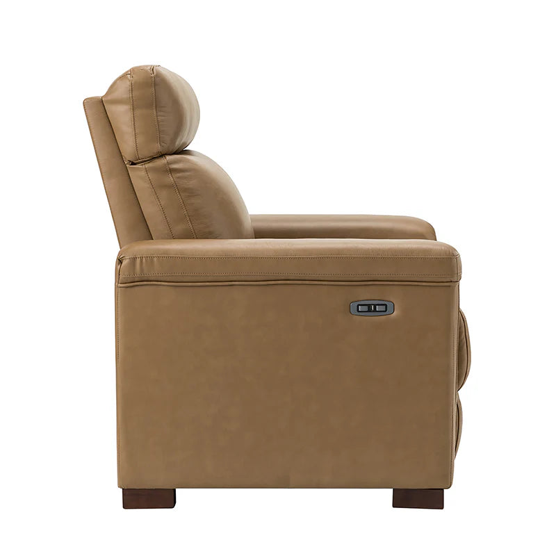 Lea 36.02 Wide Genuine Leather Power Recliner
