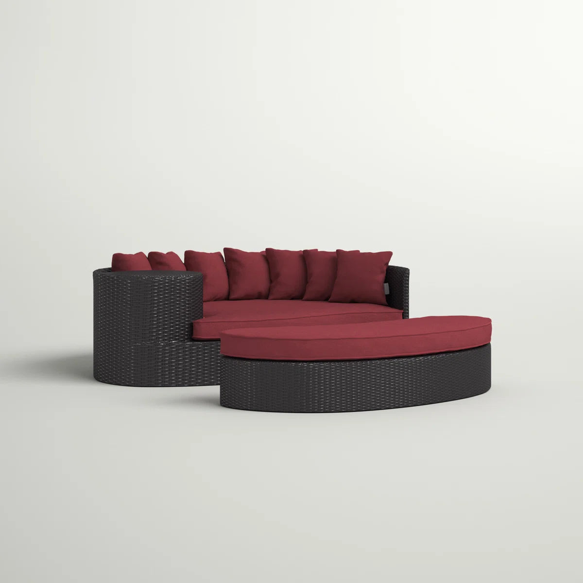Zehra 79 Wide Outdoor Wicker Patio Daybed with Cushions
