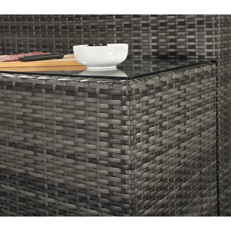 Berniss Wicker 8 - Person Garden Lounge Set with Cushions
