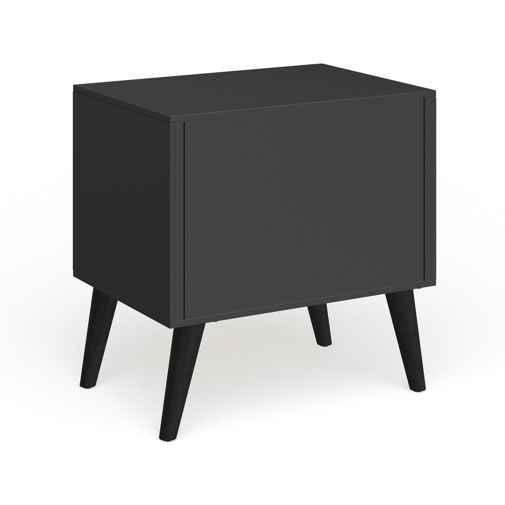 Bodo Mid-century Modern Wood 2-Drawer Nightstand by Carson Carrington