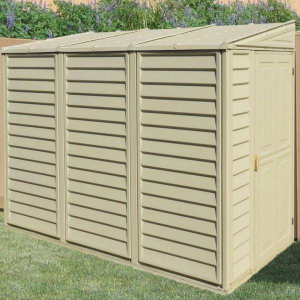 4 ft. W x 8 ft. D Plastic Lean-To Storage Shed