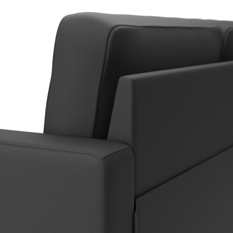 Milton 76 Vegan Leather Square Arm Sofa