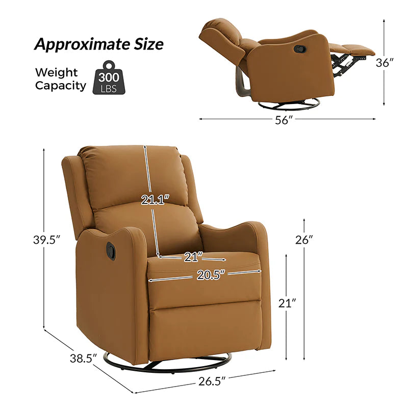 Octavio 360-Degree Swivel Rocker Recliner