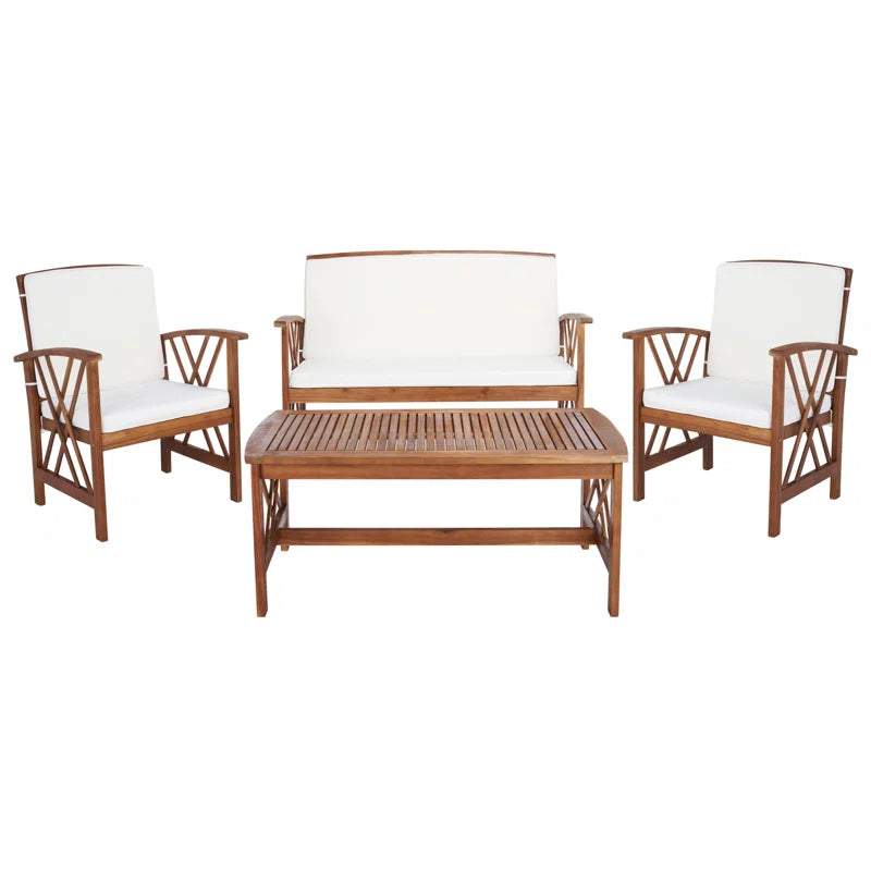 Aana Wicker 4 - Person Garden Lounge Set with Cushions