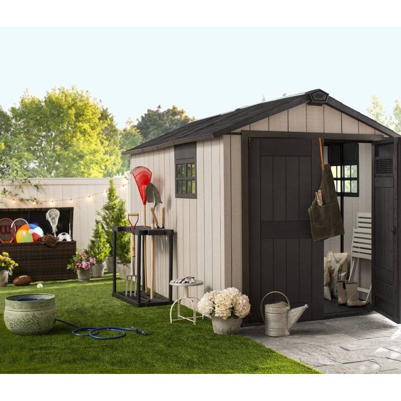 Oakland 7 ft. W x 11 ft. D Plastic Storage Shed