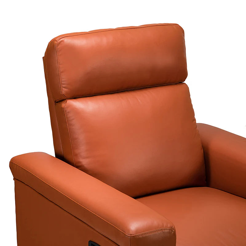 Lea 36.02 Wide Genuine Leather Power Recliner