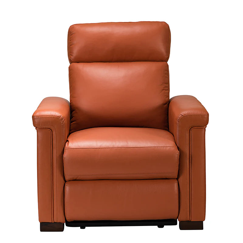 Lea 36.02 Wide Genuine Leather Power Recliner