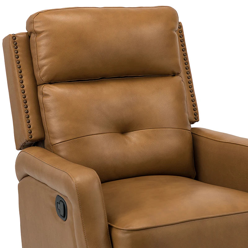 Benito 28.74 Wide Genuine Leather Swivel Rocker Recliner